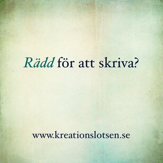 Kreationslotsen, skrivkurs, skrivblockering