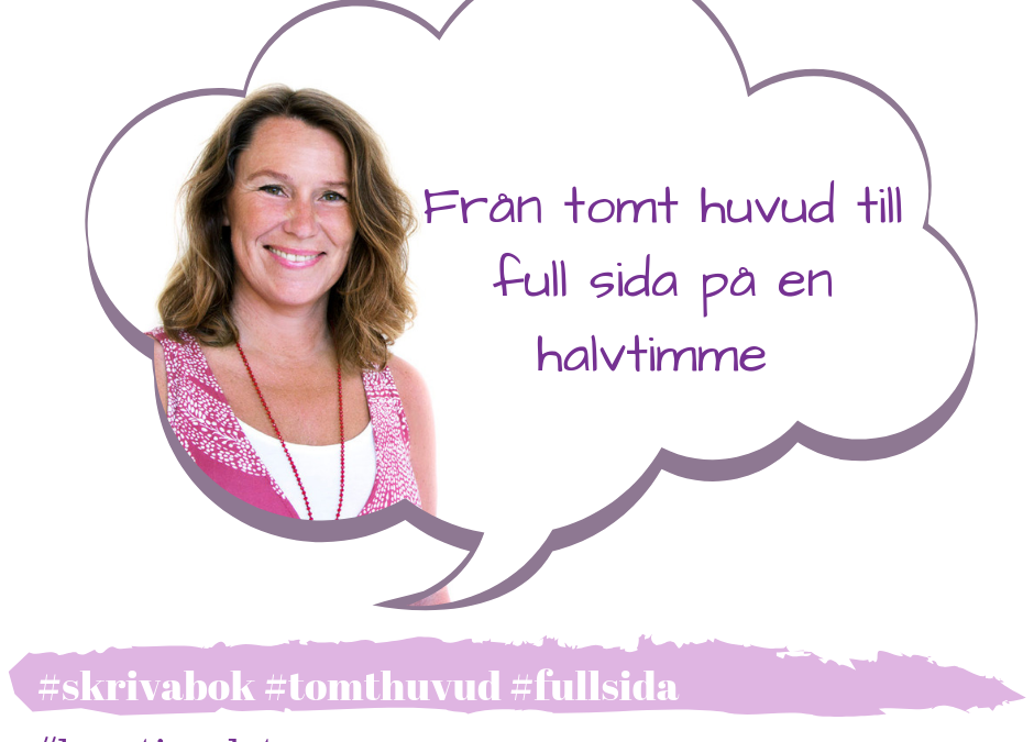 Skriv i flöde med Jeanette Niemi, skrivcoach på Kreationslotsen.